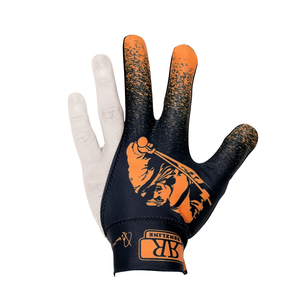 Billiard Gloves | Right-Handed | Glove Renzline Billiard Player Orange Sx