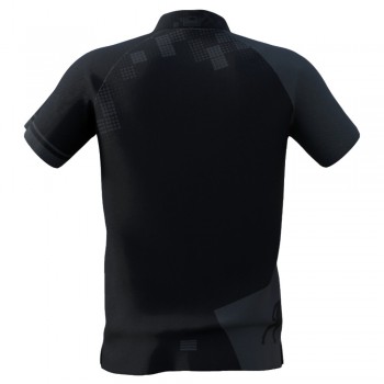 Plain Black Dart Polo Size: 4XL