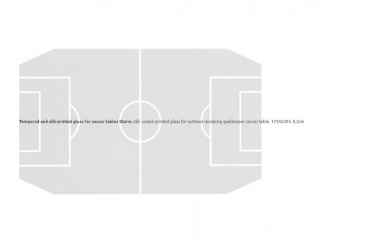 Πάτωμα Γηπέδου Silk Screen Printed Glass για Ποδοσφαιράκι Εξωτερικού Χώρου With Turnable Goalkeeper