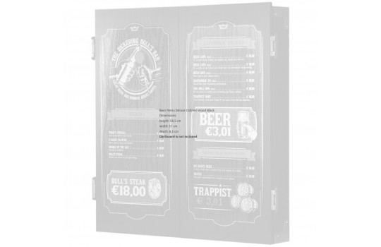 Beer Menu Deluxe Cabinet Wood Black