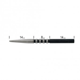 BULLS STEEL DART POINTS - 38mm - Black