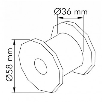 Κουζινέτο για Ποδοσφαιράκι Passing Bearing Laser Diam. 18mm Without Sphere