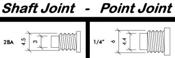 Dart Ht Black 16G (1/4 Point Joint)